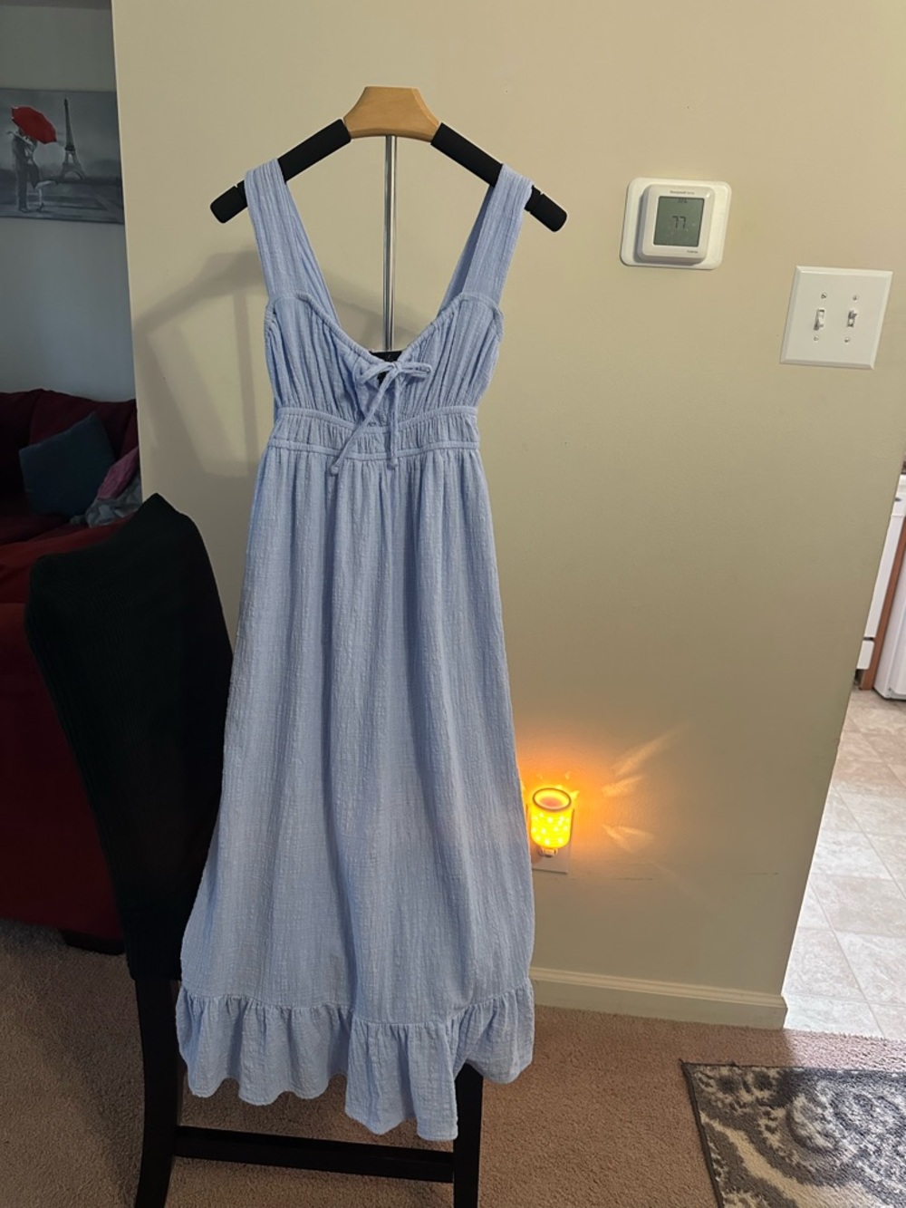 Oak + Trellis Light Blue Smocked Sundress